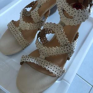 Brand new ivory sandals